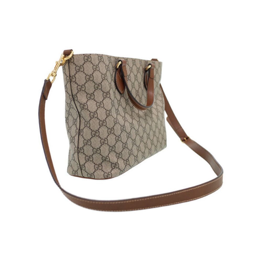 Gucci monogram Supreme signature Bag 2way canvas GG GG brown Tote